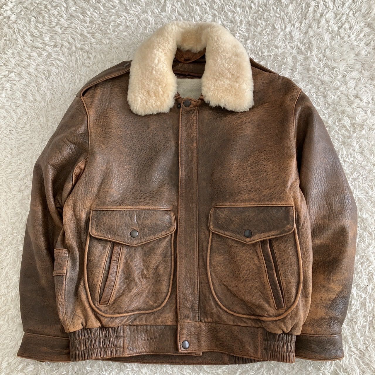 ① vintage ヴィンテージ G-1 A-2フライトレザージャケット ムートン