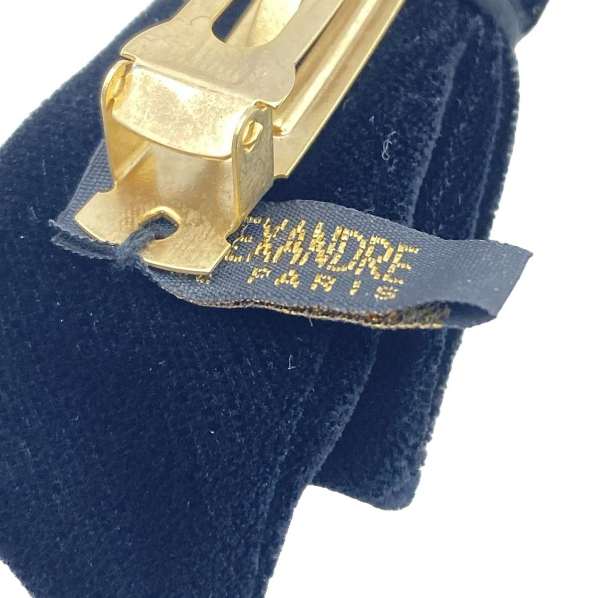  ALEXANDRE de PARIS アレクサンドル ドゥ パリ バレッタ 黒 ゴールド リボン その他 ヘアアクセサリー