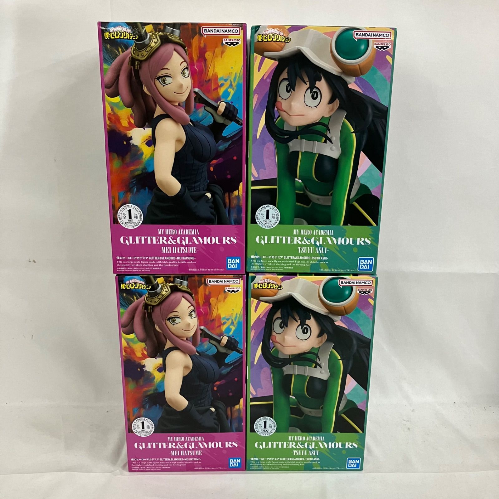 未開封 僕のヒーローアカデミア GLITTER&GLAMOURS 蛙吹梅雨 発目明 4個