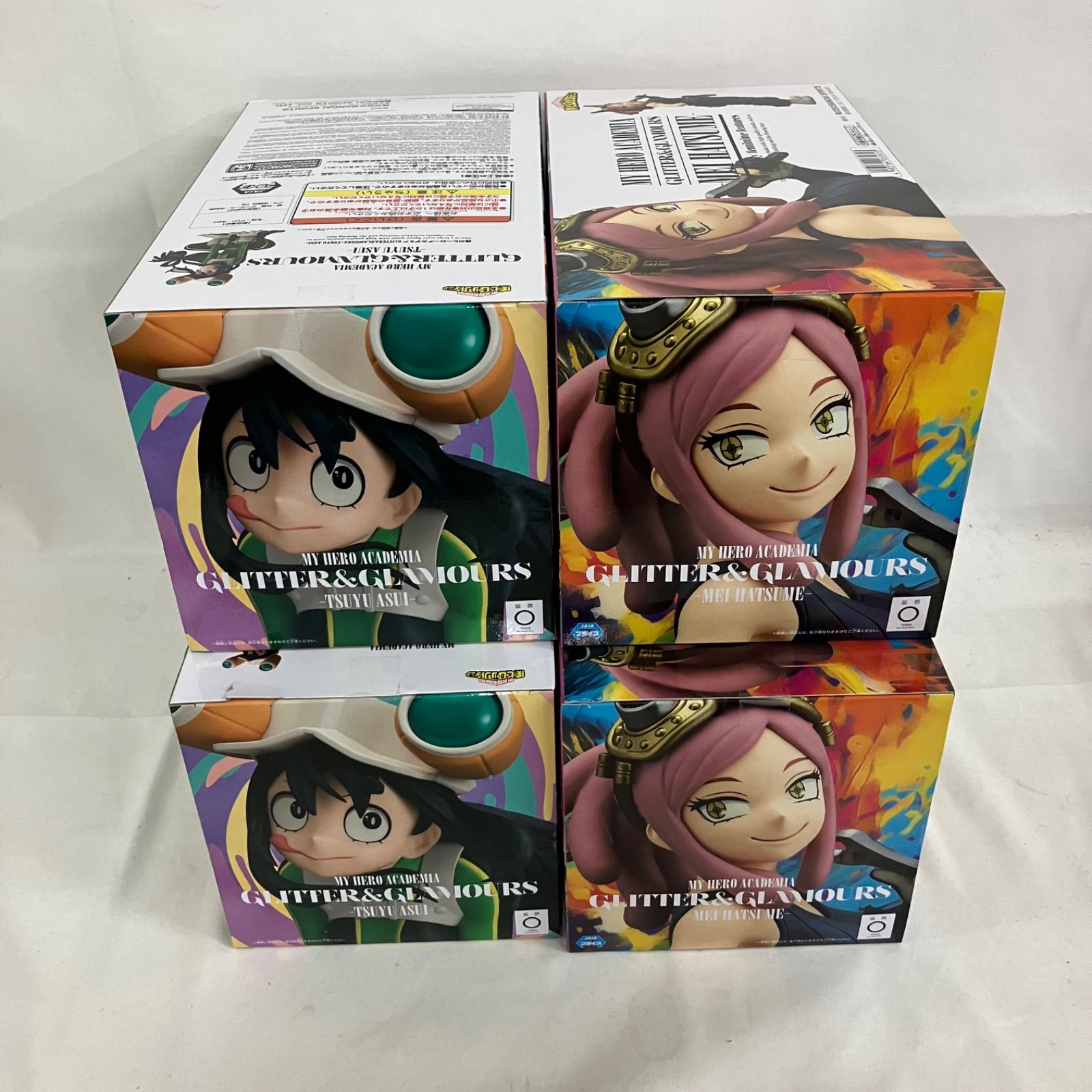 未開封 僕のヒーローアカデミア GLITTER&GLAMOURS 蛙吹梅雨 発目明 4個