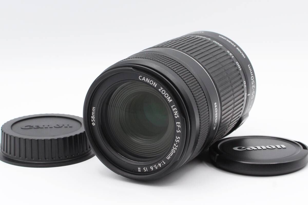 極上美品☆キヤノン CANON EF-S 55-250mm F4-5.6 IS II ズームレンズ 