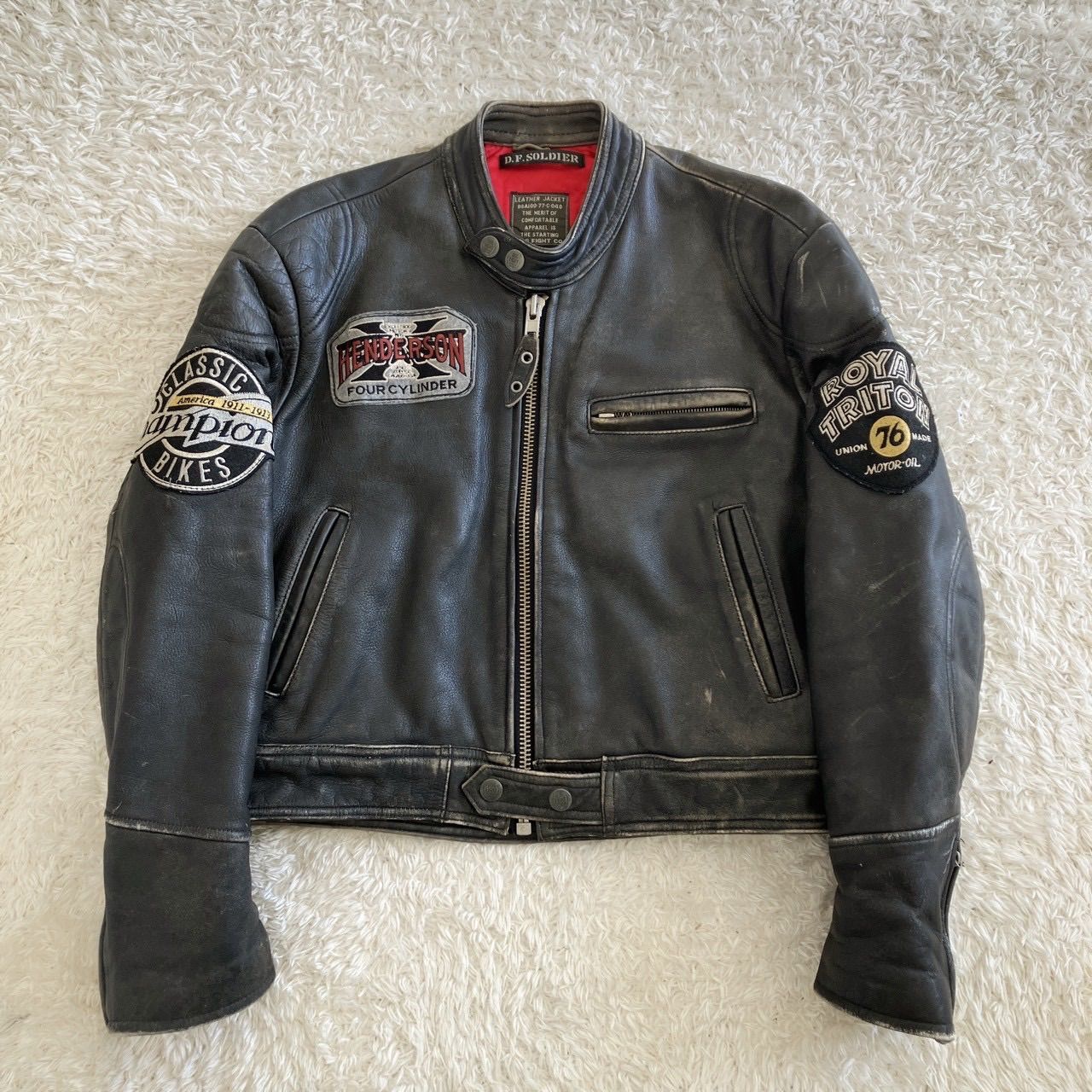 DOG FIGHT ドッグファイト D.F.SOLDIER レザージャケット ワッペン