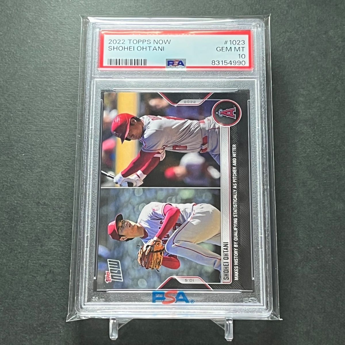 PSA 10 大谷翔平!史上初投打同時規定達成記念24時間 販売カード 2025 Topps now 1023