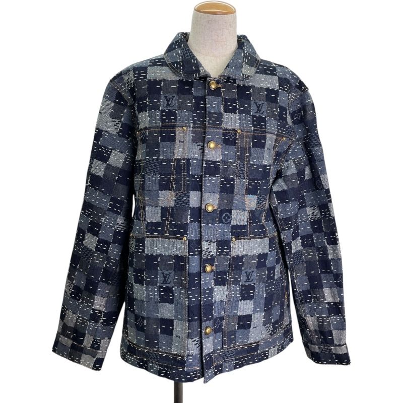ルイ・ヴィトン LOUIS VUITTON ×NIGO 再構築ダミエ総柄デニム