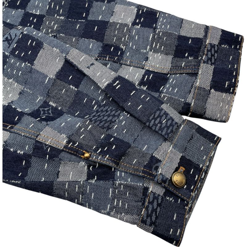 ルイ・ヴィトン LOUIS VUITTON ×NIGO 再構築ダミエ総柄デニム