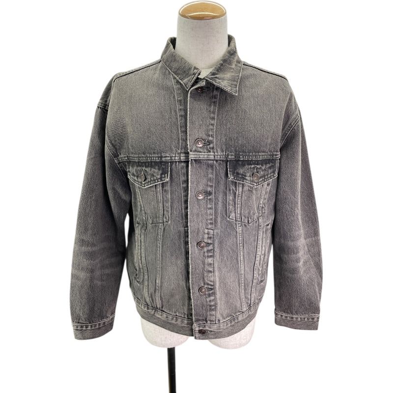 BALENCIAGA グレー デニムジャケット34 バレンシアガ BALENCIAGA バックロゴデニムジャケット 557351 グレー