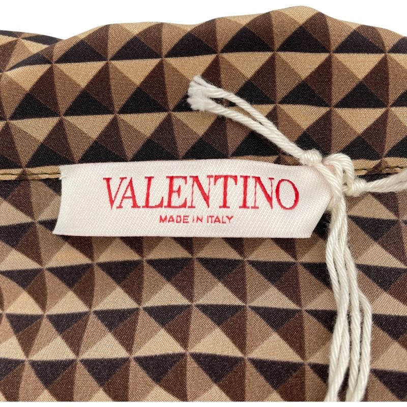 ヴァレンティノ VALENTINO ミニスタッズプリントシルクパジャマシャツ