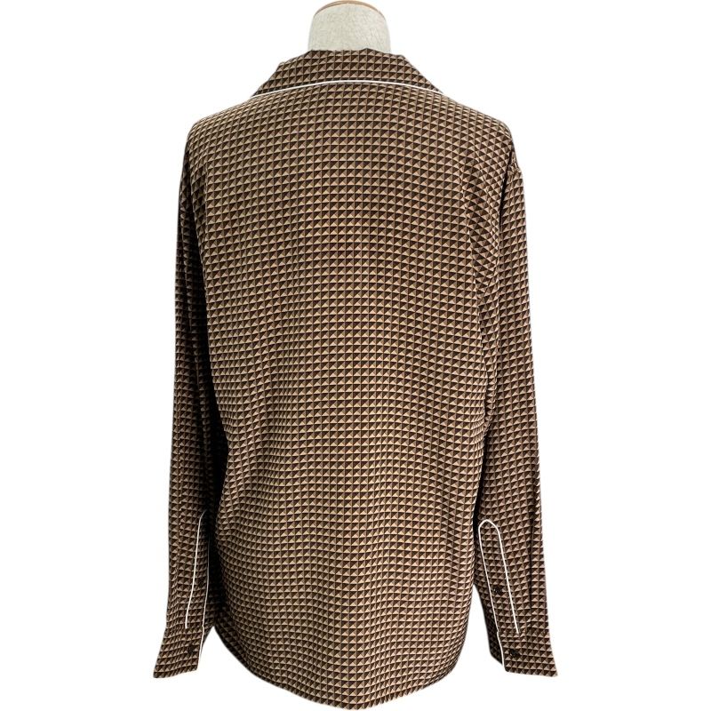 ヴァレンティノ VALENTINO ミニスタッズプリントシルクパジャマシャツ