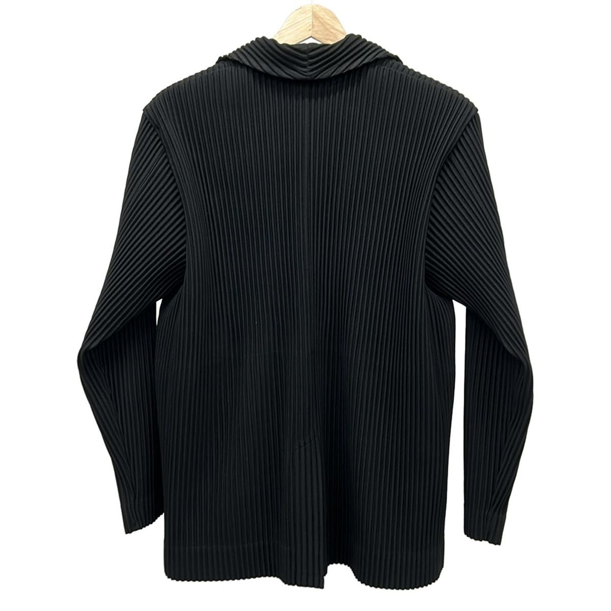 HOMME PLISSE ISSEY MIYAKE オム プリッセ イッセイ ミヤケ ジャケット サイズ1 S メンズ - 黒 長袖|プリーツ|春|秋