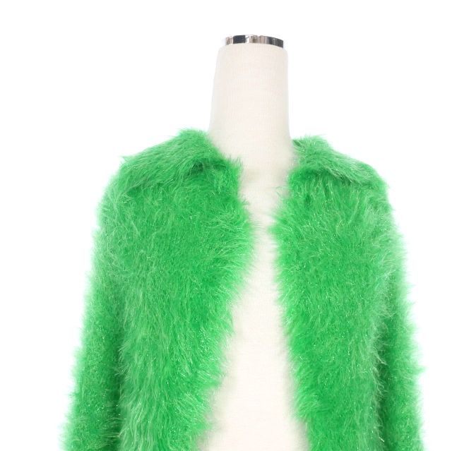 インク EENK Ziggy Textured Collar Knit Cardigan シャギーニット  