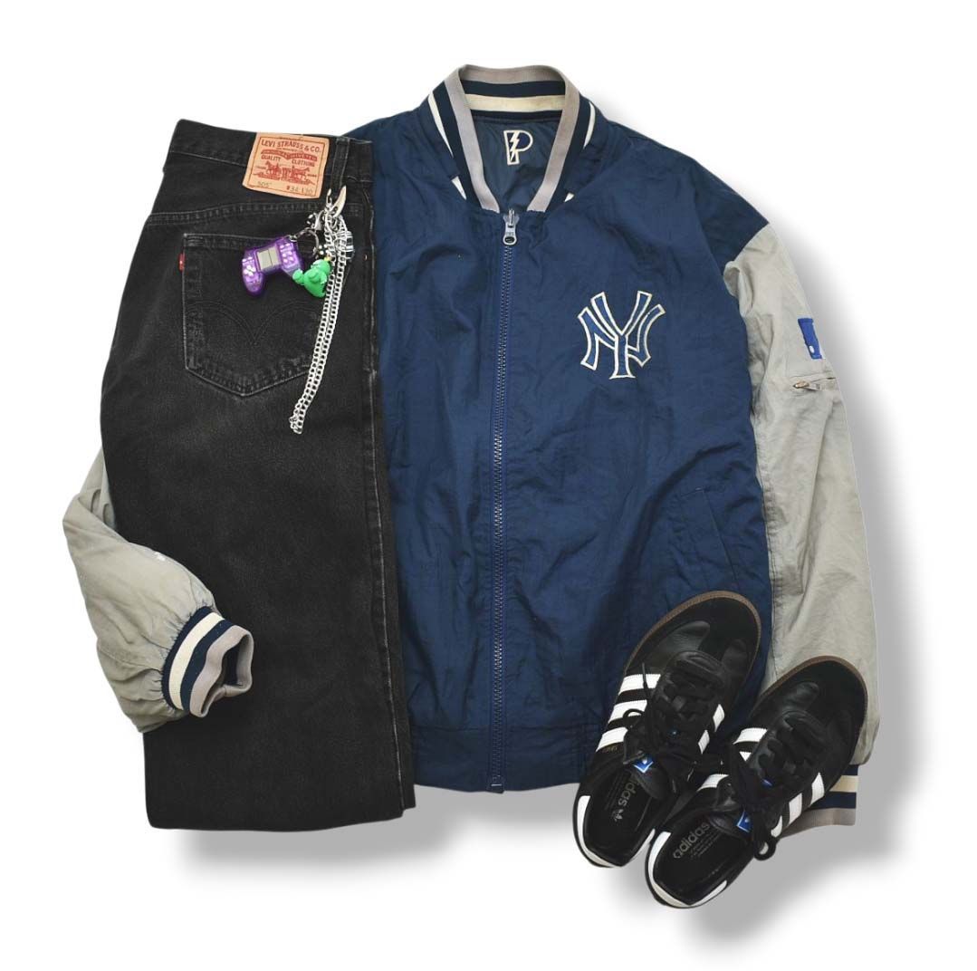 90s ヴィンテージ MLB PRO PLAYER ヤンキース リバーシブル スタジャン