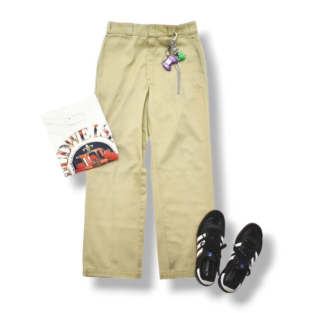 90s USA製 TALON dickies 874 ワークパンツ アメカジ 90s USA製 ディッキーズ 874 ワークパンツ TALONジップ 黒 Dickies