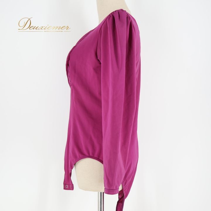 【社交ダンス】チャコット　赤紫色　パソドブレ衣装　レオタード&スカート 社交ダンス】チャコット 赤紫色 パソドブレ衣装 レオタード&スカート