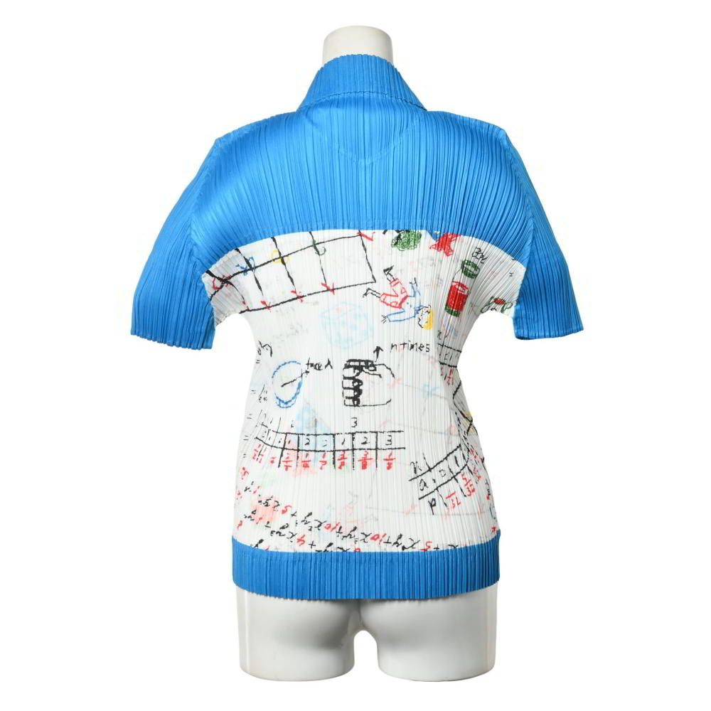 PLEATS PLEASE PP 81-JK 563 数式プリント バイ プリーツ ポロシャツ