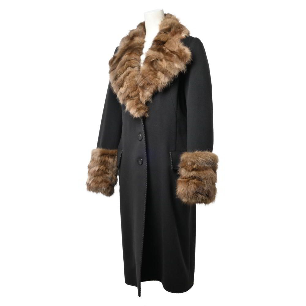 FENDI ロシアンセーブル カシミヤ ロングコート - メルカリ