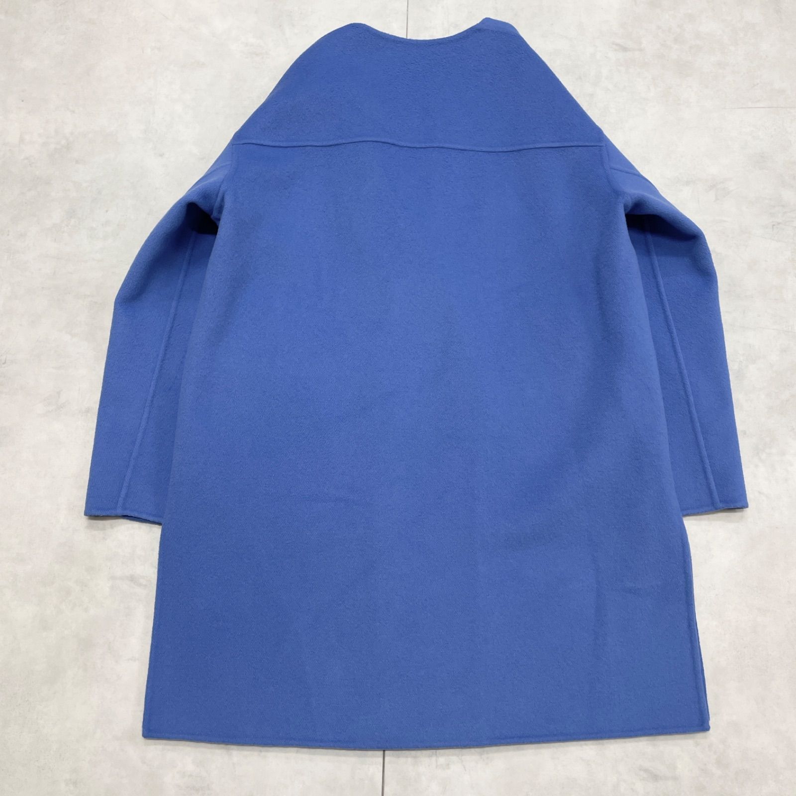 Aquascutum アクアスキュータム ノーカラーコート リバーコート ダブル