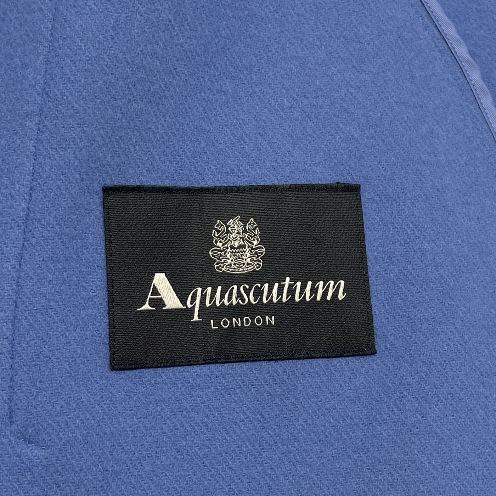 Aquascutum アクアスキュータム ノーカラーコート リバーコート ダブル