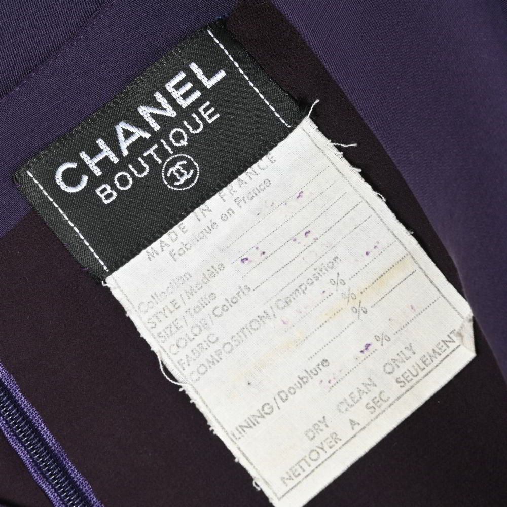 CHANEL ヴィンテージ ウール ワンピース ココマークボタン4個付き