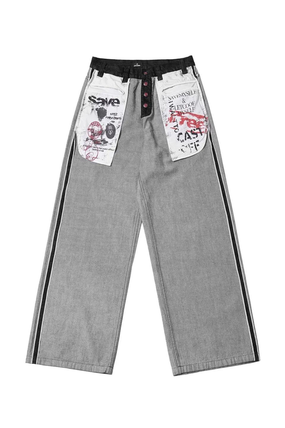 HAS2SONS｜Original Cow Reverse Wearing Large Pocket Straight Leg 