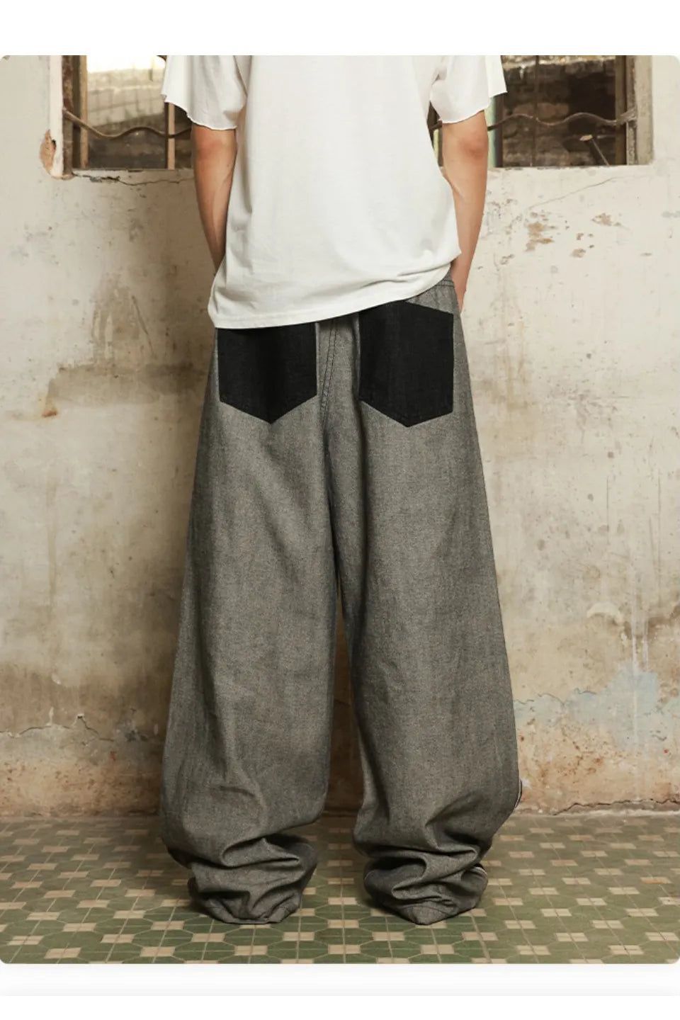 HAS2SONS｜Original Cow Reverse Wearing Large Pocket Straight Leg 