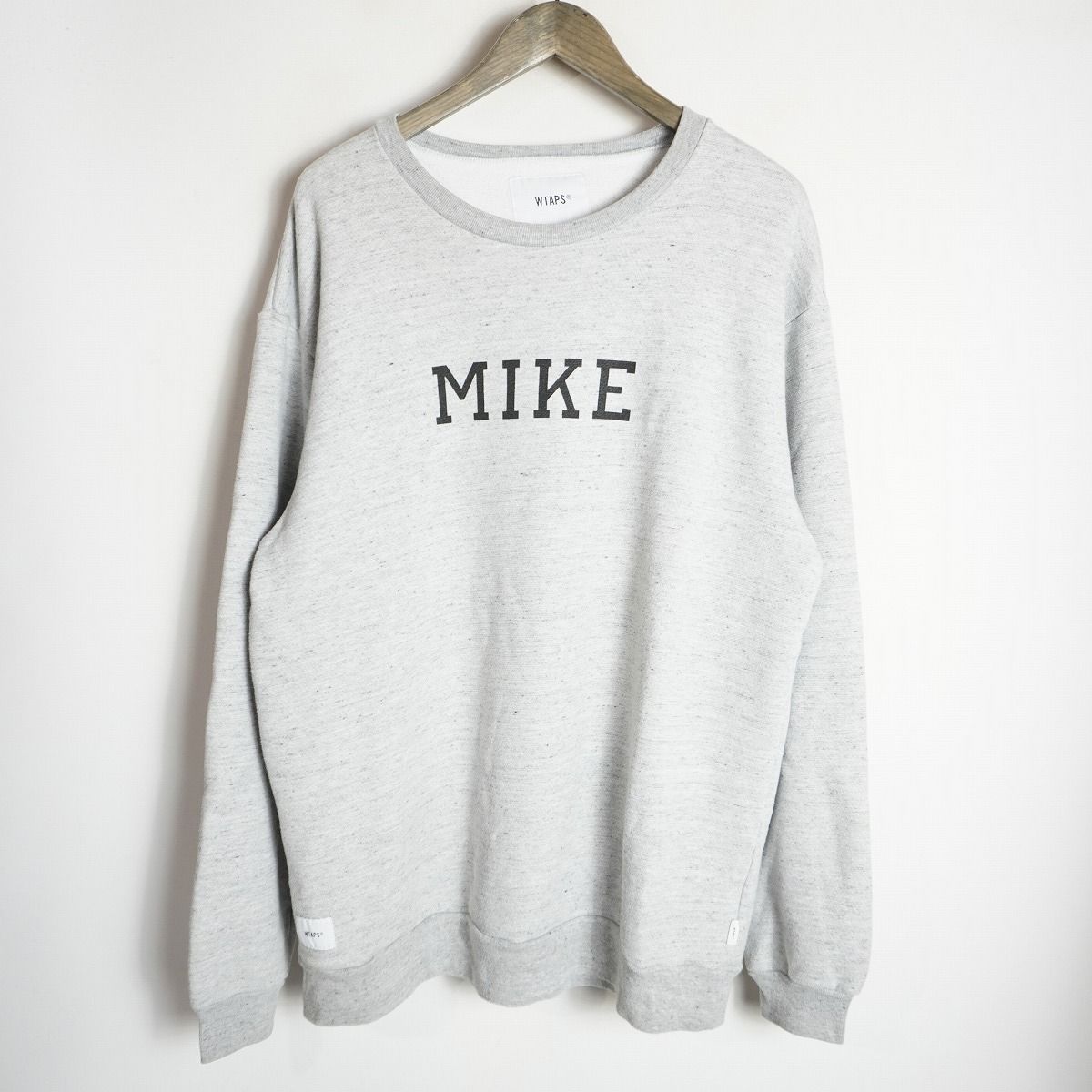 美品 WTAPS ダブルタップス ACADEMY SWEATER MIKE プリント クルー