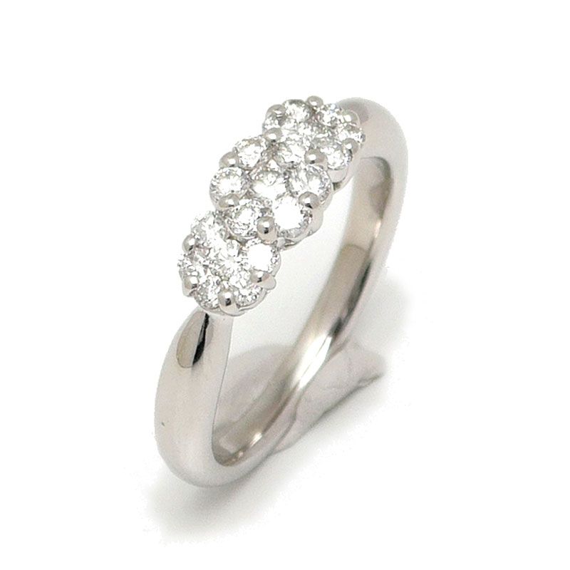 ダイヤモンドリング PT900 ダイヤ0.50ct 約5.5g 約10.5号 花 - メルカリ