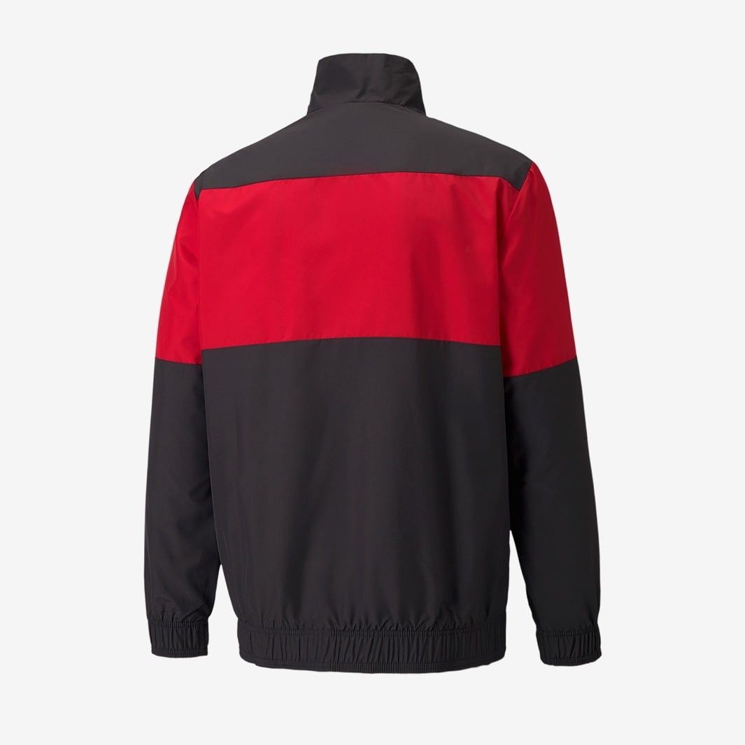 Puma ACミラン 21 22 プレマッチ ジャケット 黒 赤