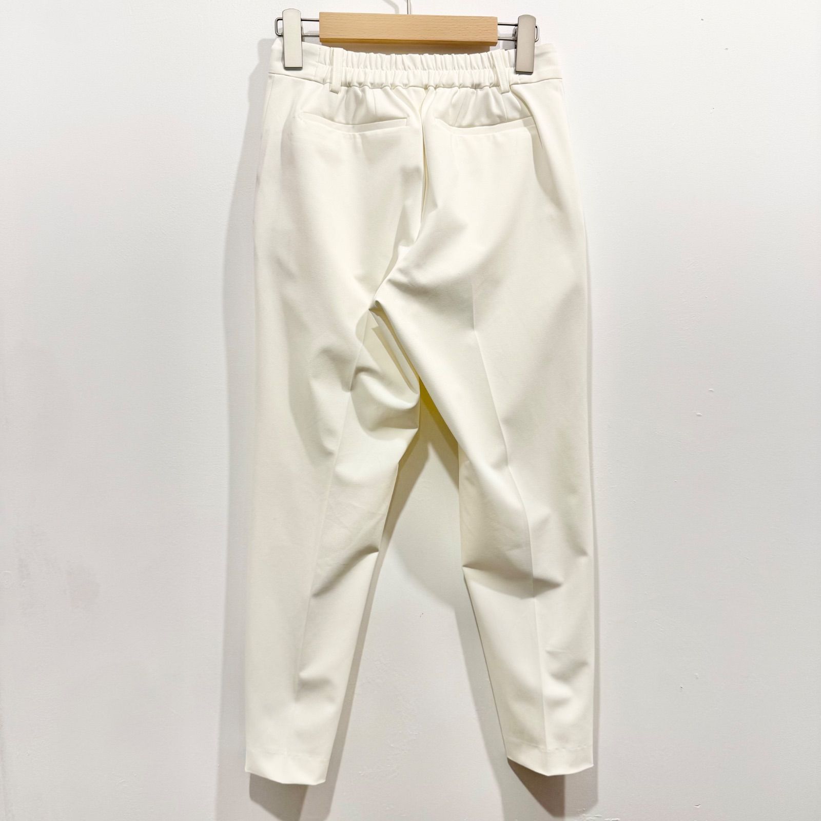 Ame no chi Hare アメノチハレ Keep clean 裾ボタンスリムパンツ スラックス ホワイト サイズS み