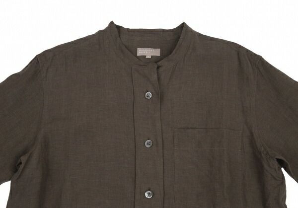 注文 マーガレットハウエルMARGARET HOWELL リネン七分袖バンドカラー