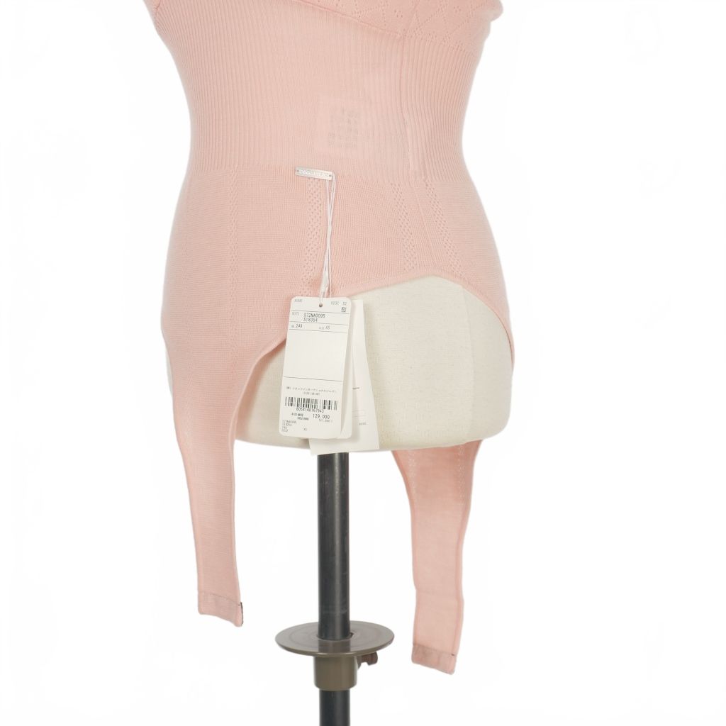 【中古】ディースクエアード 23AW ノースリーブ ボディースーツ タンクトップ ニット XS ピンク S72NA0095 国内正規 ディースクエアード DSQUARED2 23AW ノースリーブ ボディースーツ