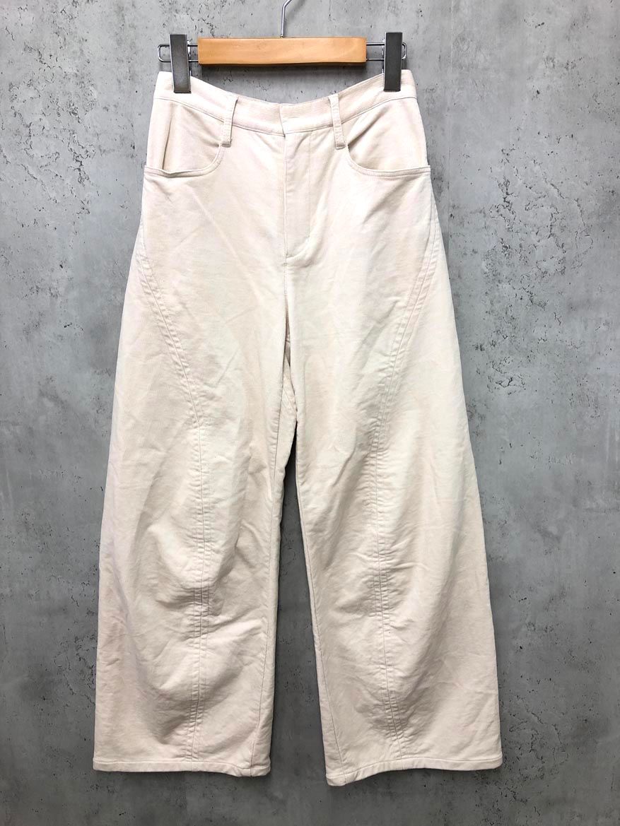 RIELLE RICHE リエルリッシュ 24 A 2-RPT 10 カービー コーデュロイ パンツ sizeS オフホワイト レディース