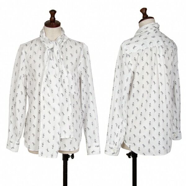 ローブドシャンブル　コムデギャルソン ブラウス 白 M ローブドシャンブル コムデギャルソンrobe de chambre COMME des