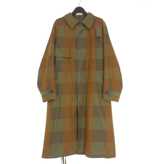 【中古】シュガーヒル SUGARHILL 20AW PLAID BALACAAN COAT コート ジャケット 長袖 2 ブラウン/グリーン 茶/緑 シュガーヒル SUGARHILL 20AW PLAID BALACAAN COAT コート ジャケット