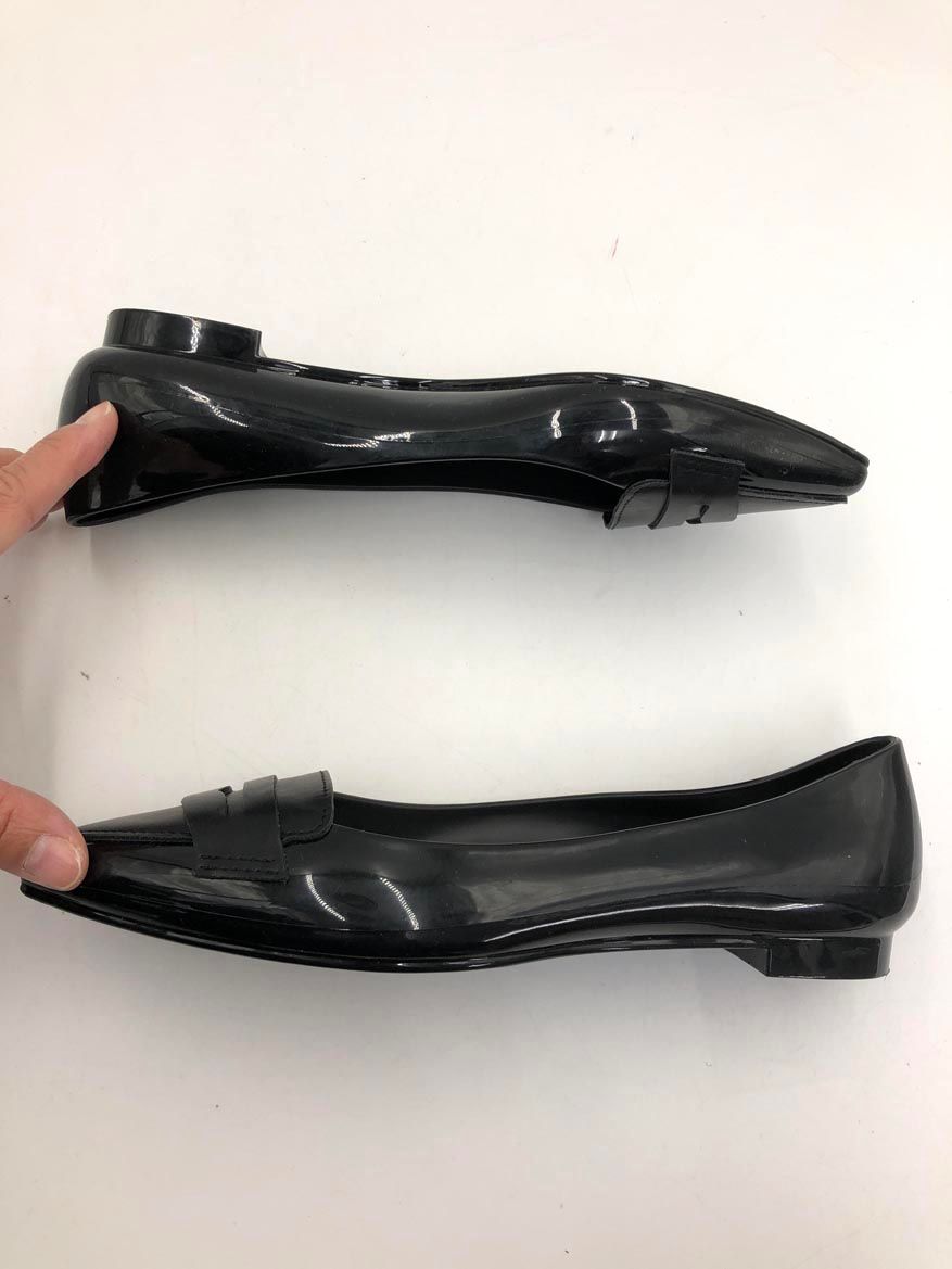 テンパレイト ローファー風 ポインテッドトゥ レインシューズ パンプス size 40 黒 レディース