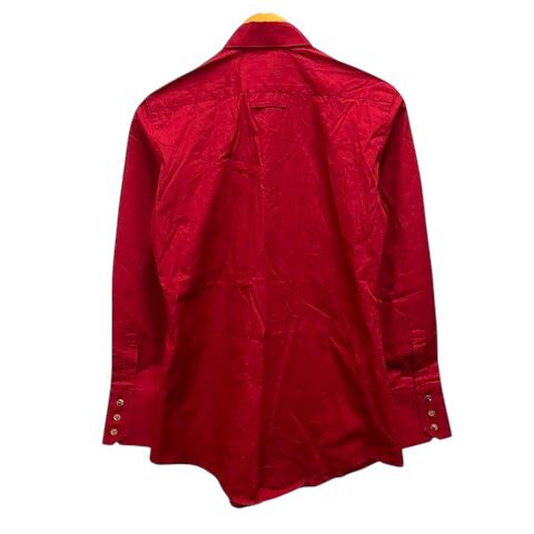 ジャンポール・ゴルチエ クラシック ロング丈シャツ 赤 貝ボタン 綿100% ジャンポールゴルチエ クラシック Jean Paul GAULTIER CLASSIQUE