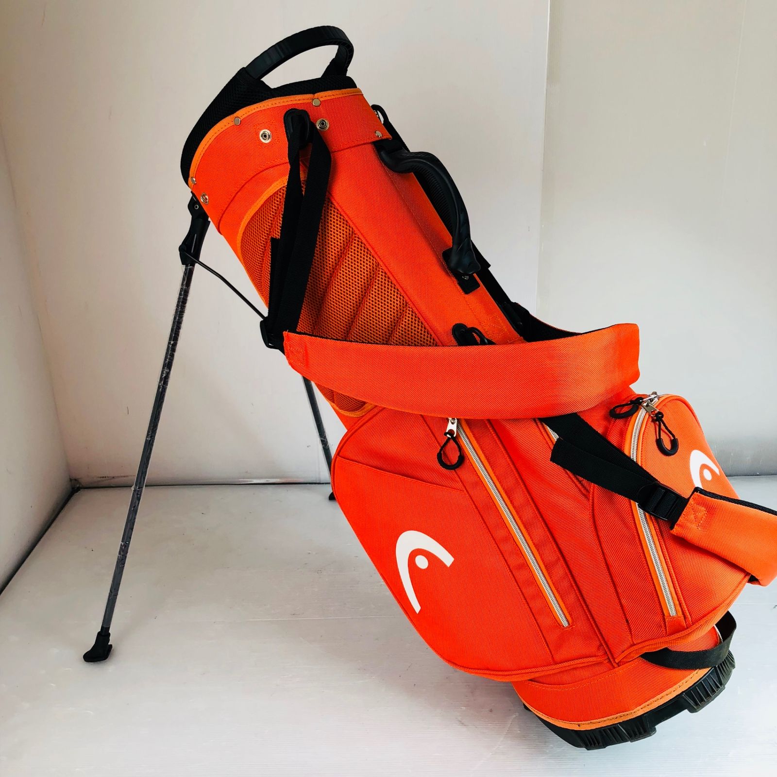 HEAD パワービルド ゴルフ スタンドキャディバッグ９型　オレンジ　新品 HEAD ヘッド オレンジ スタンド 9型 キャディバッグ オンライン ゴルフ