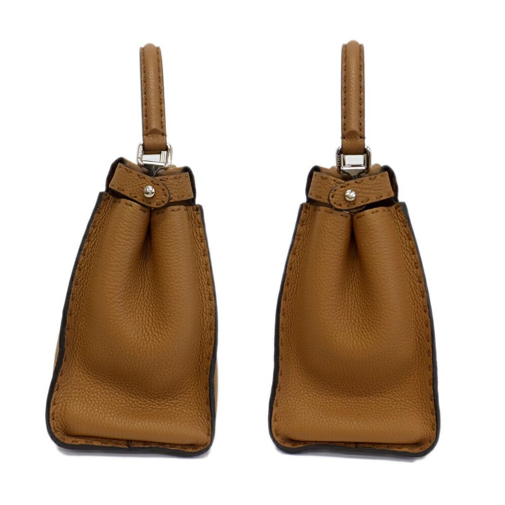 天白】フェンディ ピーカブー 2WAYハンドバッグ セレリア ブラウン