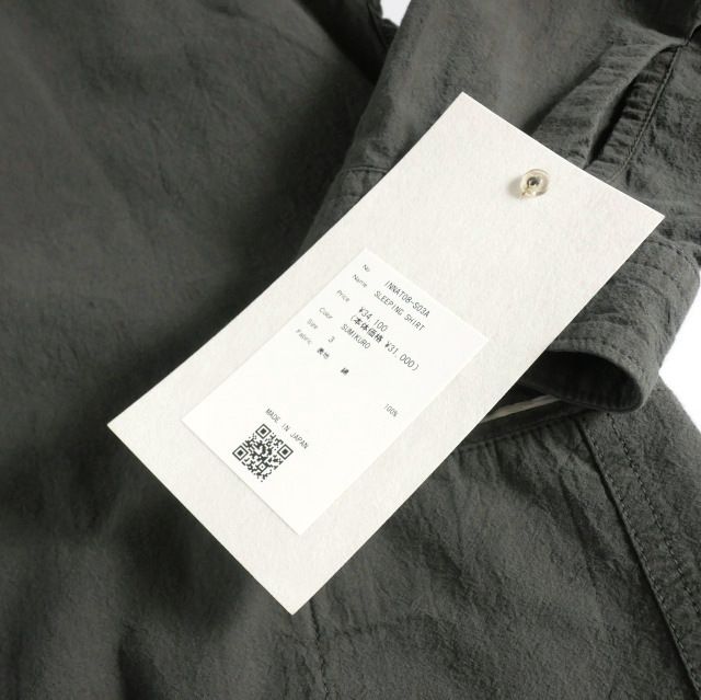 インアット INNAT 25AW SLEEPING SHIRT スリーピングシャツ 長袖 3
