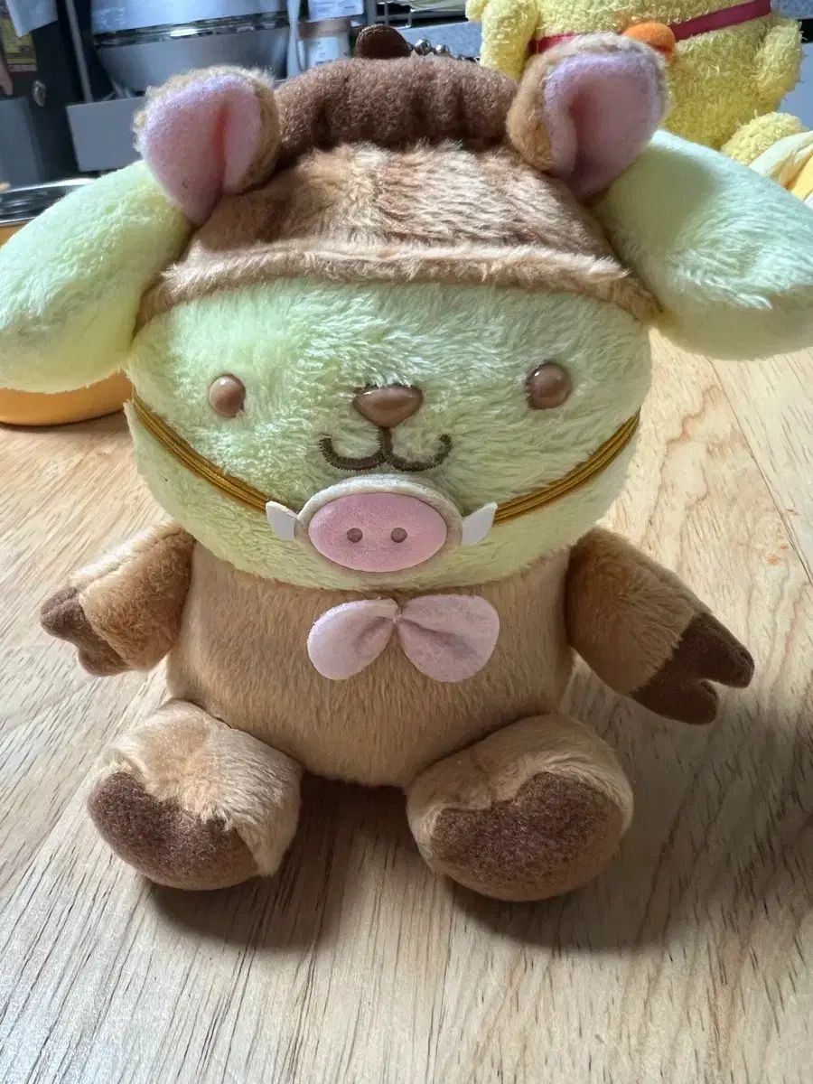 ポムポムプリン もぐもぐいちご マスコットキーホルダー ポムポム