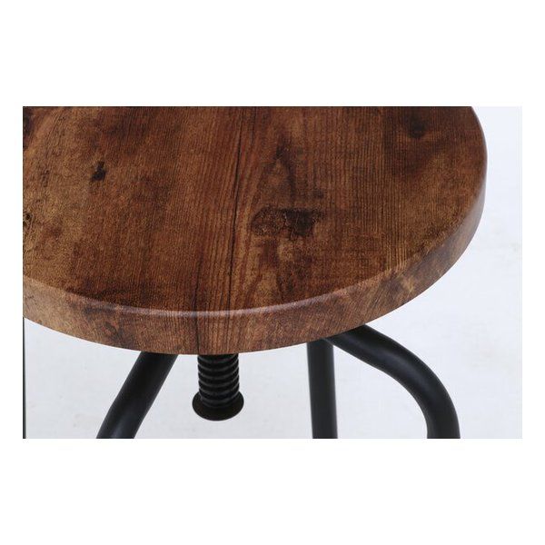 不二貿易 フジボウエキ バースツール ラウンド ブラウン/ブラック