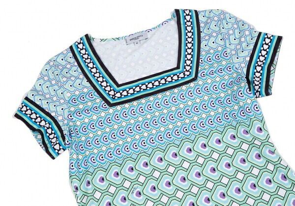 EMILIO PUCCI 幾何学模様 半袖ミニワンピース EMILIO PUCCI 幾何学模様 半袖ミニワンピース エミリオプッチEMILIO