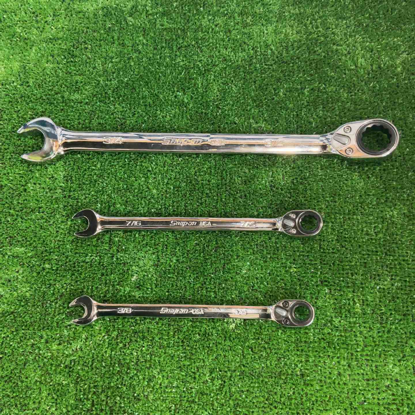 スナップオン Snap on 切替式ラチェットコンビネーションレンチ3本セット