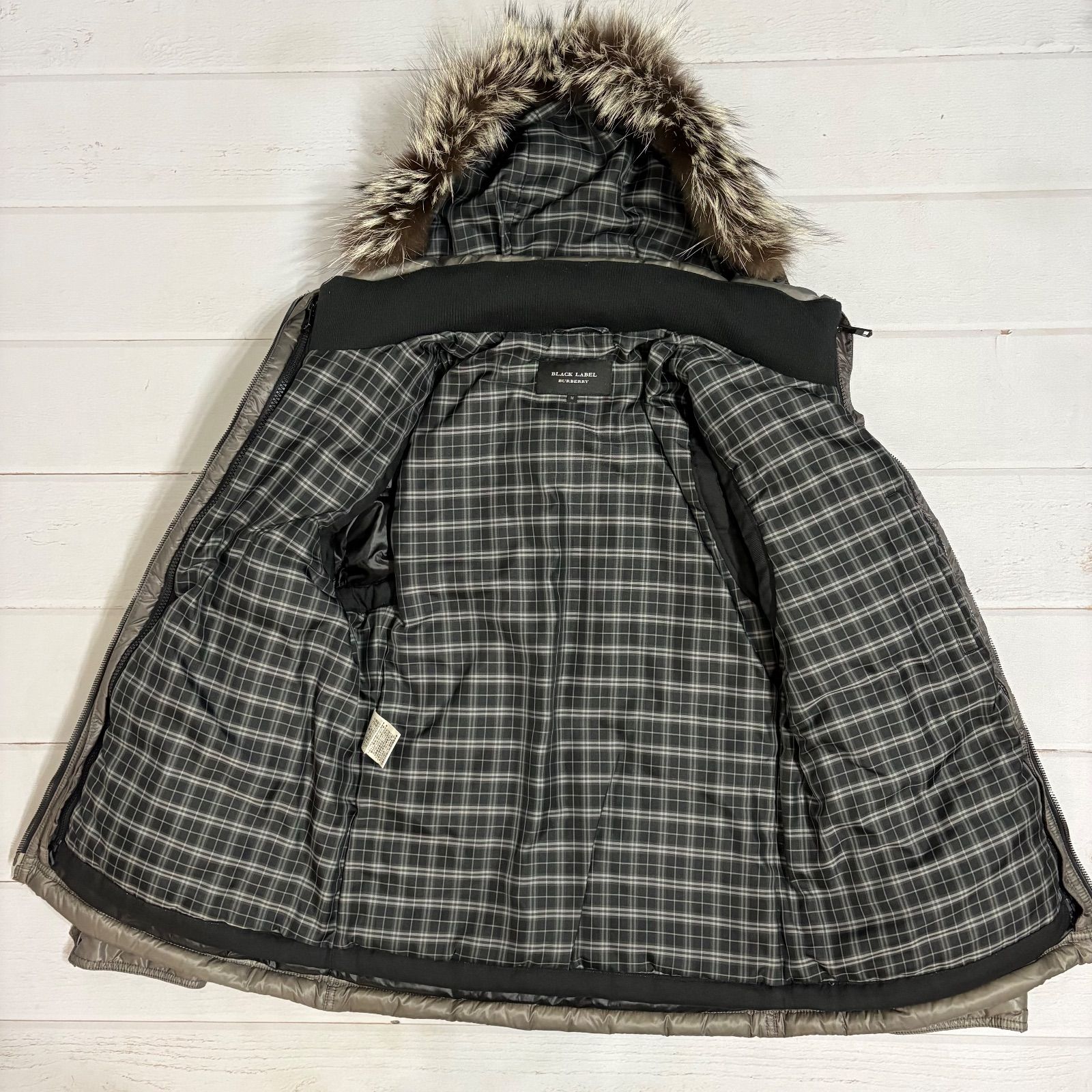 BURBERRY BLACK LABEL ダウンジャケット　ノバチェック　L BURBERRY BLACK LABEL バーバリーブラックレーベル ノバチェック