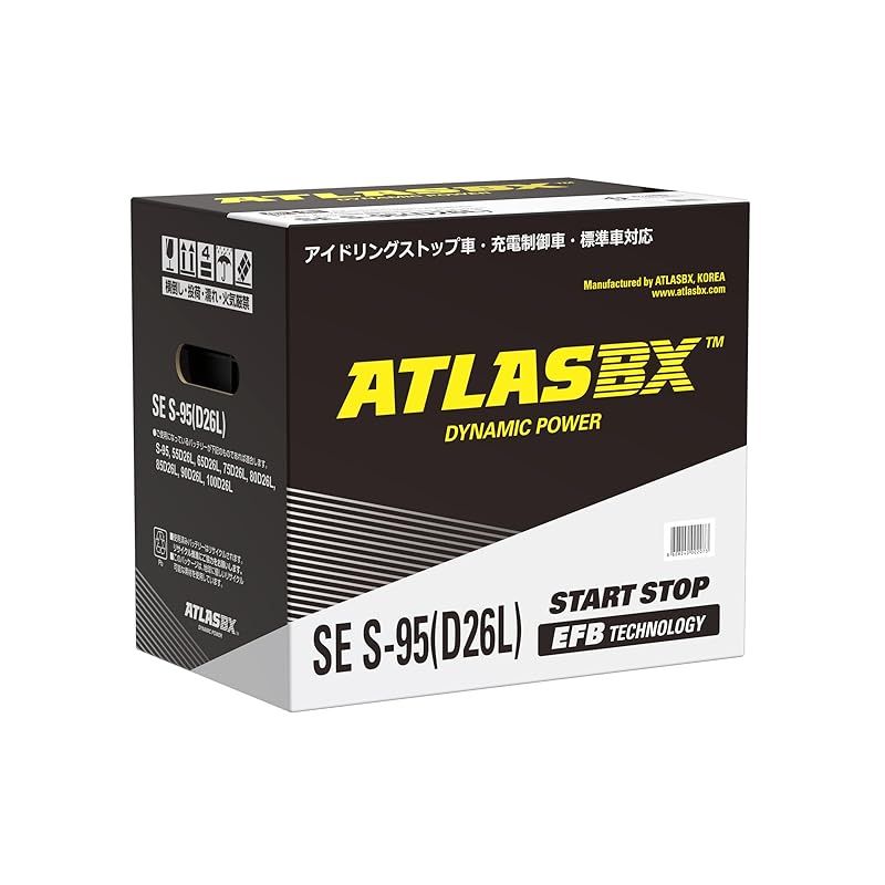 ATLASBX アトラス 国産車バッテリー アイドリングストップ車用 EFB Technology S 95 D 26 L 0