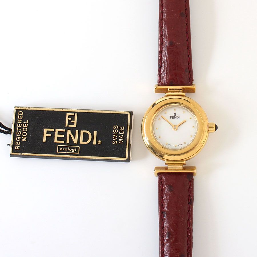 MOK25130 美品 FENDI フェンディ 腕時計 シェル文字盤 ヴィンテージ