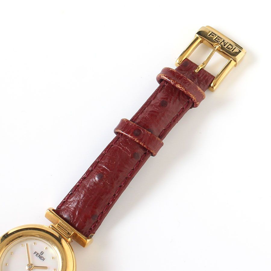 MOK25130 美品 FENDI フェンディ 腕時計 シェル文字盤 ヴィンテージ