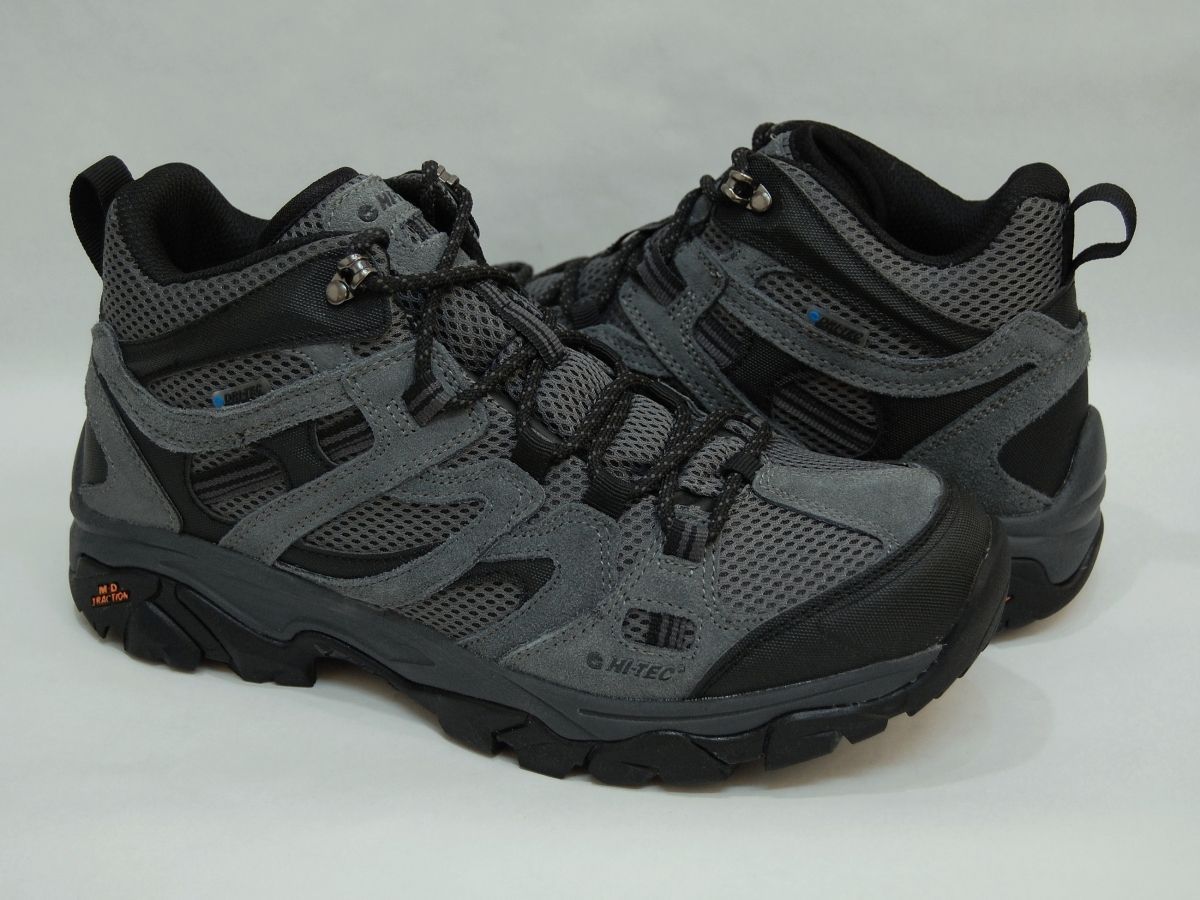HI-TEC Ravus Mid WP Dark Grey ハイテック ラブアス ミッド ウォータープルーフ グレー 防水 雨の日 長靴 ハイキング ブーツ シューズ メンズ イギリス UK 海外