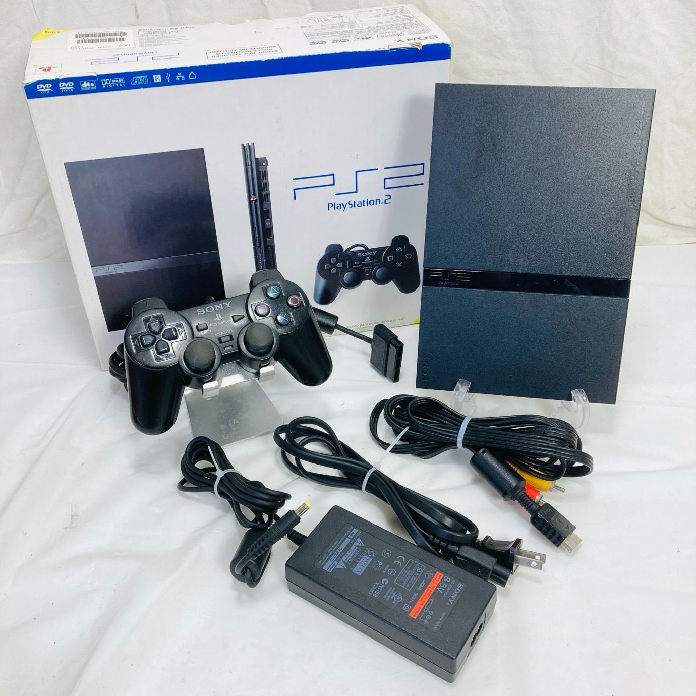 北米版 元箱 PS 2 薄型 プレステ2 プレイステーション2 本体 コントローラ 一式セット Playstation SONY シリアル一致 SCPH-70011