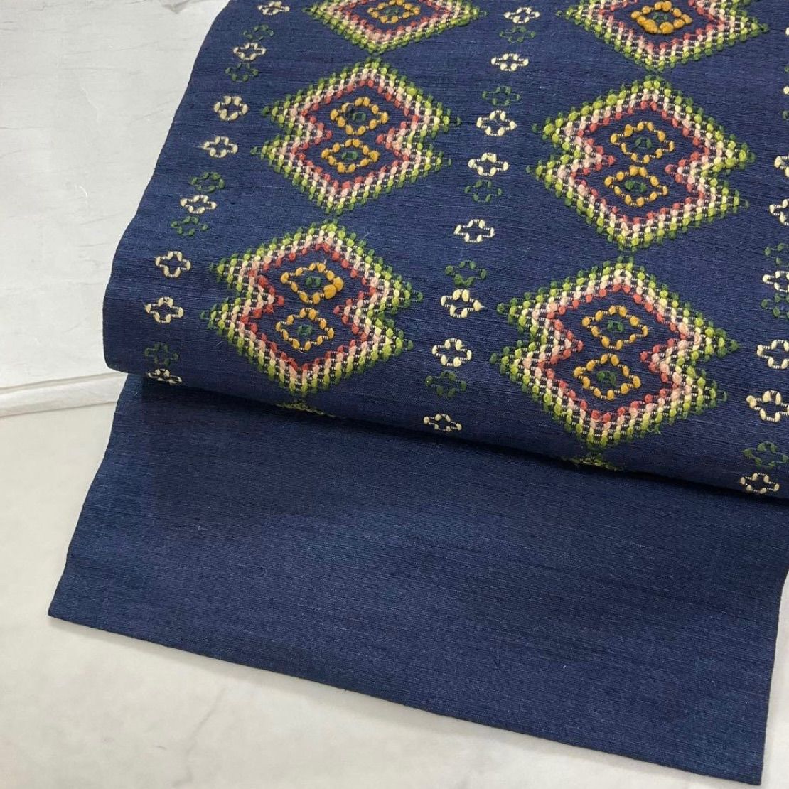  ●kimono one●kimonoarisa◆厳選◆♥同然◆ 県琉球◆読谷山花織◆九寸名古屋帯●長尺●365㎝● 名古屋帯 帯