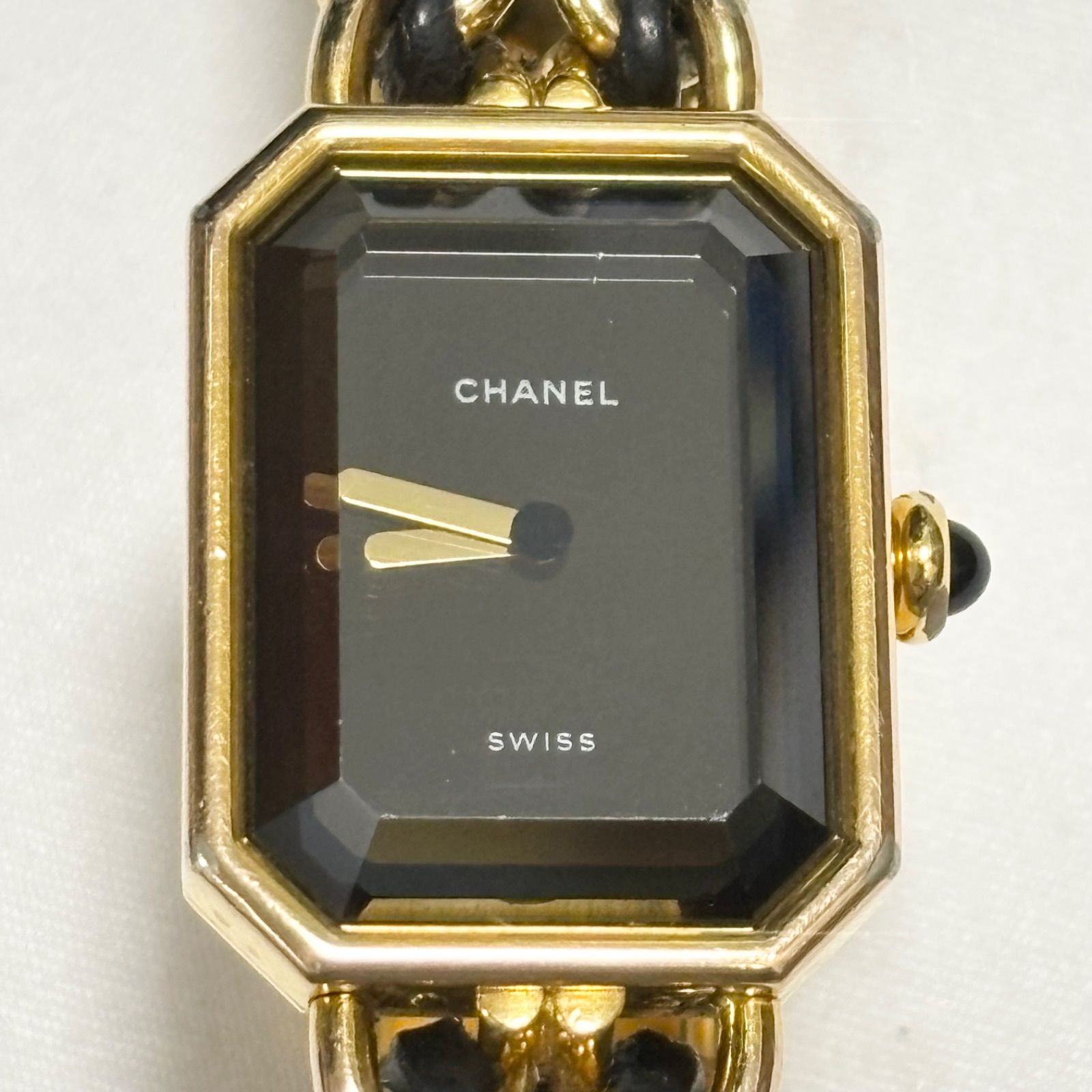送料無料】CHANEL/シャネル/プルミエール/クォーツ腕時計/ブラック